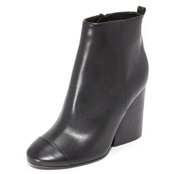 Tory Burch Shoes - Tory Burch Grove Block Heel Bootie Black Leather